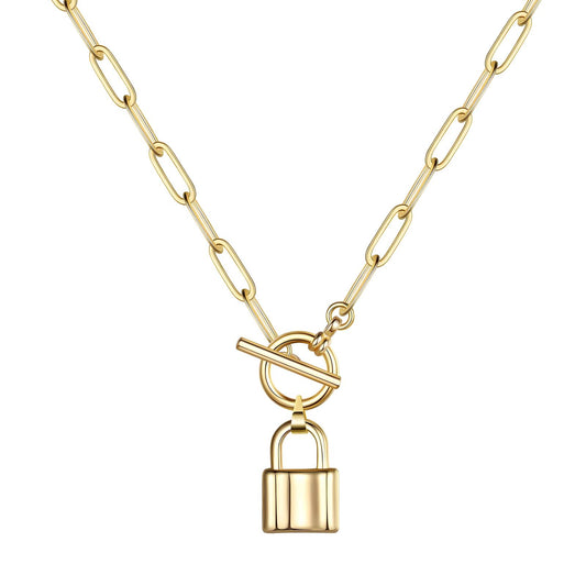 Imperial Lock – 18K Gold-Plated Stainless Steel Necklace