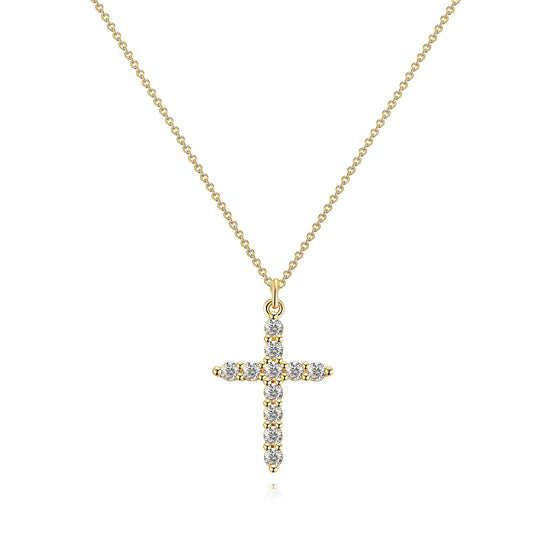 Cross – 18K Gold-Plated Stainless Steel Necklace
