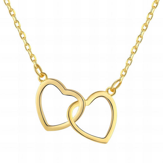 Connected Hearts – 18K Gold-Plated Stainless Steel Necklace