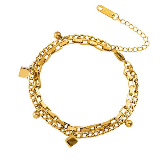 Geometry – 18K Gold-Plated Stainless Steel Bracelet