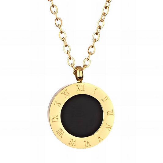 Noir Pearl Reversible Necklace – 18K Gold-Plated Stainless Steel Necklace