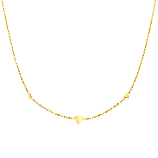 Trio of Love – 18K Gold-Plated Stainless Steel Triple Heart Necklace