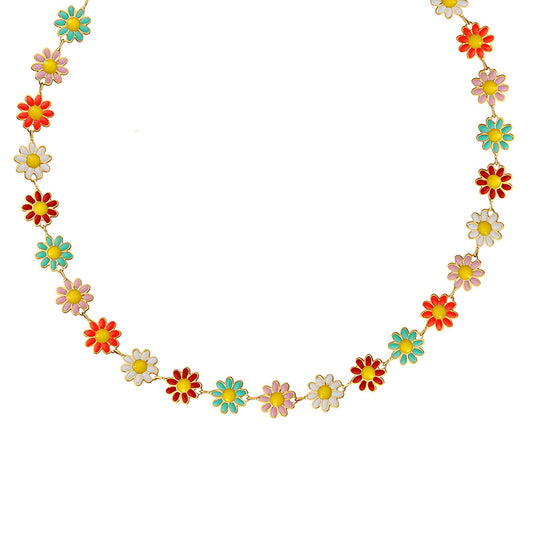 Flora Bloom – 18K Gold-Plated Stainless Steel Necklace