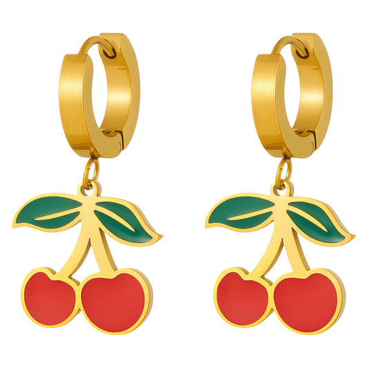cherry gold earrings 