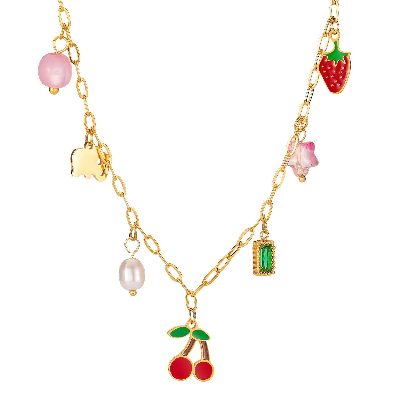 cherry necklace charms