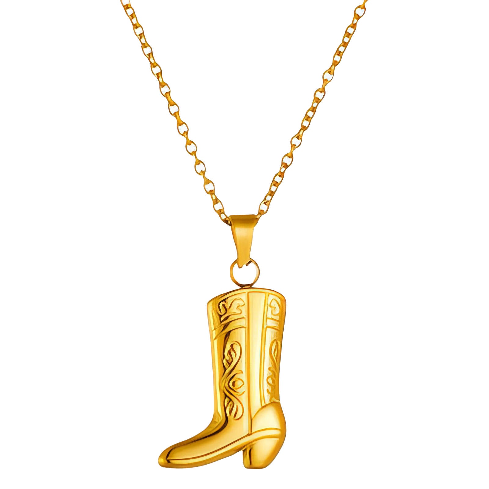 golden boot necklace 