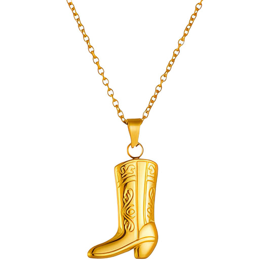 golden boot necklace 