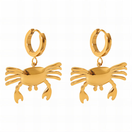 golden crabs earrings 